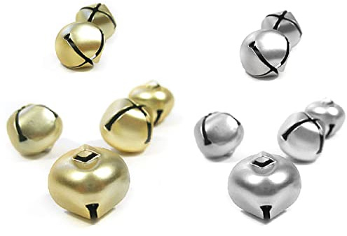 INNSPIRO Glöckchen Gold und Silber, 12 mm, 50 Stück