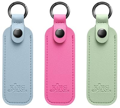 King of Flash King of Flash USB Flash Drive Holder Case with Keyring Attachment - 3 Pack USB Memory Stick Portable Travel Memory Stick Shuttle Carry Case Storage - Holds 1 USB - PU Leather