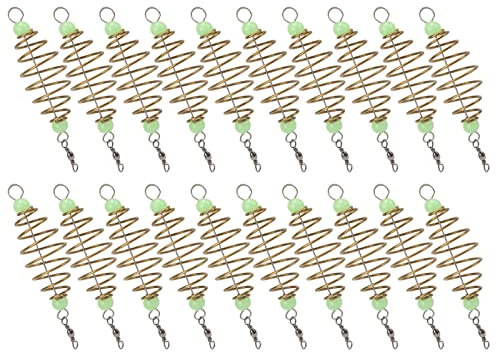 Coil Bait Fishing Coil Feeder, Coil Inline Lure mit Kupferlegierung Coil Spring Fishing Feeder Bait Cage Holder Tackle Zubehör Köderfallen