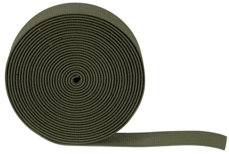 sourcing map Lot de 5 bandes élastiques à coudre de 4,6 m, 2,5 cm de large, 25 mm de large, cordon élastique en tricot plat pour projets de bricolage, arts et artisanat, vert kaki
