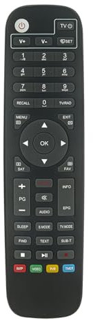 VINABTY Replacement Remote Control with Learning Function Applicable For GTMEDIA TV Satellite Receiver Support DVB-S / S2 / S2X H.265 V7,V7S,V7-Max