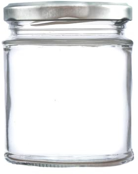 190ml Deluxe Glass Food Jam Jars with Airtight Lids suitable for Marmalade, Honey and Home Preserving (Silver Lid, Pack of 100)