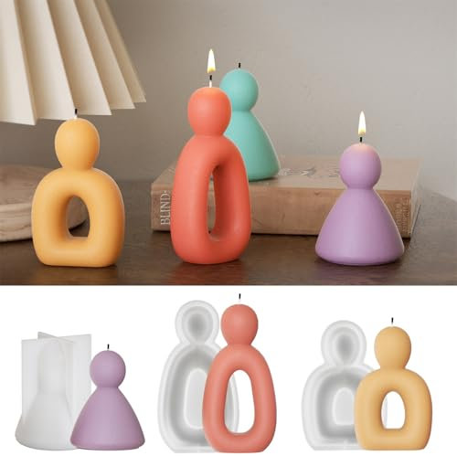 JS MOLD 3 Stück Familie Silikonform Kerzen, DIY Körper Art Silikon Kerzenform, Kerzenformen Zum Gießen Silikonform Torso Kerzen,Körper Kerze Silikonform Kerzengießform