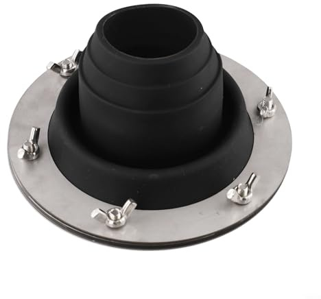 Entgoinggo Chimney Silicone Insulation Cover, Silicone Insulation Cover, Tent Chimney Flue Flashing Kit, Chimney Hole Cover for Chimney 45-100 mm(black)