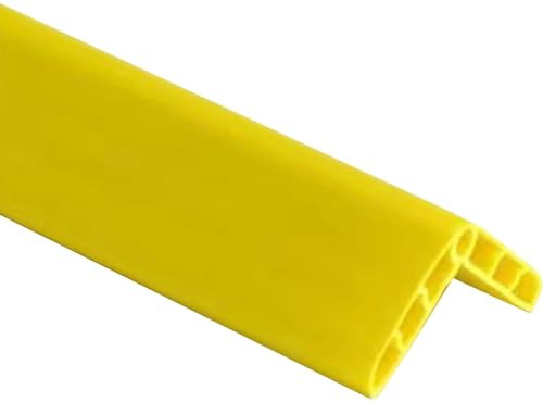 TRUHUI Colorful Rubber Wall Corner Guard Edge Protector,Anti-Collision Strip, Self-Adhesive Garage Wall Guards, Safety Edge & Corner Guards Colorful Childproofing Protection, Length 1M,Yellow