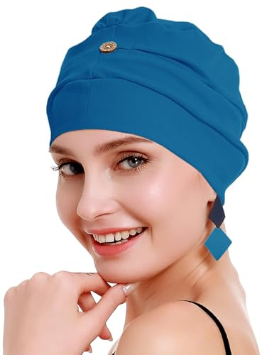 osvyo Baumwoll Chemo Kopfbedeckung für Damen mit Krebs und Haarausfall, Mütze aus Baumwolle, Leichte Kopfbedeckung, Versiegelte Verpackung