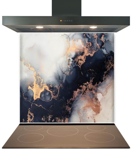 Colour2Glass Toughened Glass Splashback for Kitchen, Tempered Heat-Resistant Glass Splashbacks with Polished Edges for Cooker and Hob Backsplash (Design 2202, 60 x 60cm)
