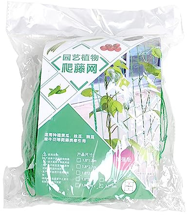 Spellisnetz für Kletteranlagen, Gartengarten Gartenschleuder Netting Pflanzen Unterstützung Garten Kletternetz Gitter für Gurke, Rebe, Früchte (1,8 m*3,6 m)