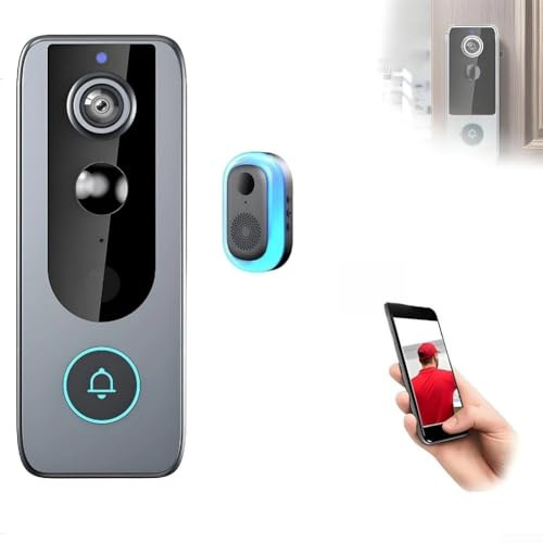 Campanello video intelligente, campanello visivo wireless WiFi compatibile con Tuya APP standard HD Camera Chime Sistema di sicurezza domestica intelligente