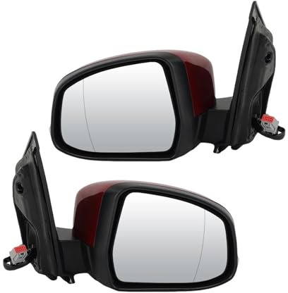 AußEnspiegel Für Ford Für Focus Für Mk2 (2008–2011): Manuell Anklappbarer Beheizbarer Außenspiegel Mit 6 Kabeln Seitenspiegel-Baugruppe Auto RüCkspiegel(1 Paar)