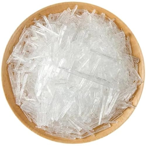 Cristalli al mentolo da 200 g in 100% pura menta, cristalli al mentolo, sauna, cristalli naturali al mentolo in barattolo richiudibile, ideali per una sauna rivitalizzante, cristalli di sauna