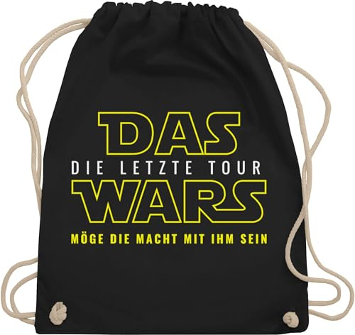 Shirtracer Turnbeutel Rucksack - JGA Junggesellenabschied Männer - Das Wars - Letzte Tour - Unisize - Schwarz - polter rucksäcke outfit jungesellenabschied bräutigam juterucksäcke beutel tasche
