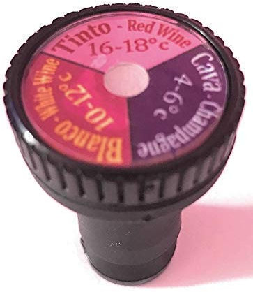 T@press Tapon hermetico con termometro termocromico Ideal Cava, Vino, Cervezas