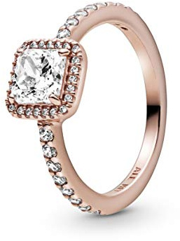Pandora Timeless Ring Eleganz, 14-karätig Roségold-vergoldet, mit klarem Cubic Zirkonia