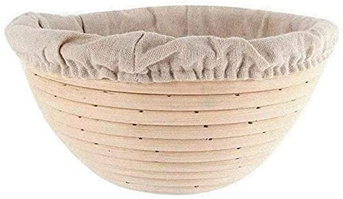 NICETOW Pane da Pane Cestino di stoccaggio Pasta Rattan Pane cestello per Pasta Impermeabile dimostrazione cestelli fermentazione cestini con Copertura di Stoffa Cestino del Pane Duro
