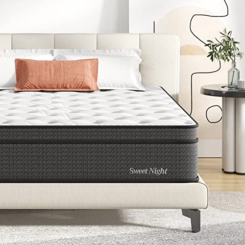 Sweetnight Materasso Matrimoniale 160x190cm a Molle Insacchettate con Gel Memory Foam, Materasso Ibrido Livello di H4 Altezza 20cm Materasso Comfortevole e Traspirante, Certificato Oeko-Tex