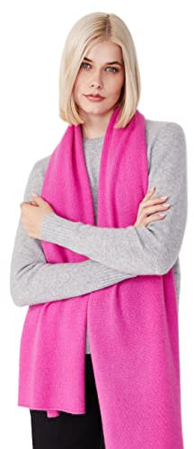 Style & Republic Kaschmir Schal Damen aus 100% Cashmere - dein kuscheliger Premium Schal für stilvolle Herbst- & Winter-Momente - Fuchsia