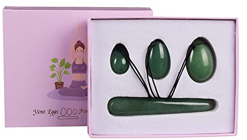 Natural Jade Yoni Egg Set Stone Ben Wa Ball Kegel Balls Tighten Massager Gift,Type 4