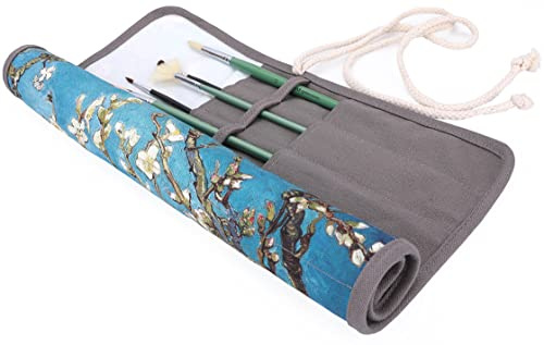 Amoyie Paintbrush Roll Up Case, Artist Brush Holder, Art Pen Carrier