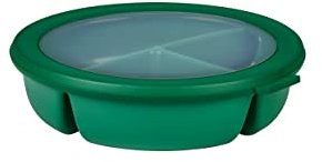 Mepal - Meal Prep Box Cirqula - Bento-Schüssel mit 3 Fächern - Frischhaltedose luftdicht - Mahlzeiten getrennt aufbewahren - Meal-Prep-Boxen & Vorratsdosen - 1000 ml - Vivid green