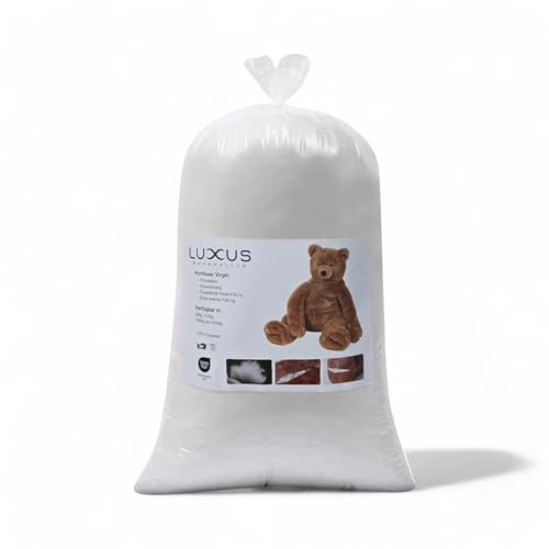 Luxus 2kg Füllwatte aus 100% Polyester – Allergikerfreundlich, Weich & Flauschig – Ideal für Kissen Basteln & DIY-Projekte – Oeko-Tex Zertifiziert,Bastelwatte