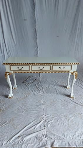 Kunibert Antik barock sekreterare Louis Seize färg: Vit med guld skrivbord toalettbord längd 135 x höjd 76 x bredd 43 cm nr 6