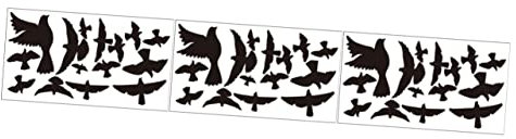 OSALADI 3stücke Dekorative Wandaufkleber Vögel Schwarz Selbstklebende Wandtattoos Für Wohnzimmer Schlafzimmer Kindergarten Für Kreative Raumgestaltungen Mit Vogelmotiven