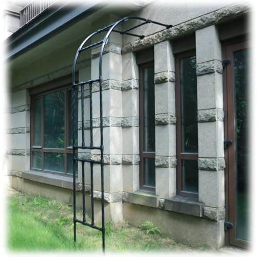 Rankhilfe Halbbogen Gartenbogen robust Rosenbogen Rankgitter Pergola Halb Torbogen 150x240cm 220x240cm 260x240cm 300x240cm Metallbogen für Kletterpflanzen und Rosen(220x240cm)