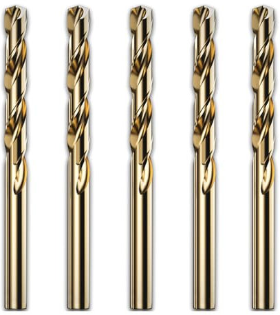Happyaer Lot de 5 forets hélicoïdaux HSS M42 de 4 mm à haute teneur en cobalt pour perçage en acier inoxydable, bois, métal
