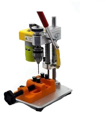 Mini trapano a colonna di precisione CNC trapano da tavolo trapano da banco portatile B10 mandrino metallo legno giada artigianato fai da te(EU Bench Vise)