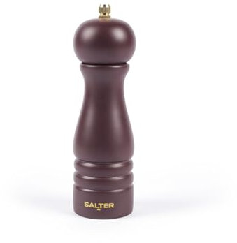 Salter Olea Molinillo de Sal y Pimienta – Molino de madera individual para especias, molienda ajustable, mecanismo cerámico, molienda manual para cristales de sal y granos de pimienta, Mulberry