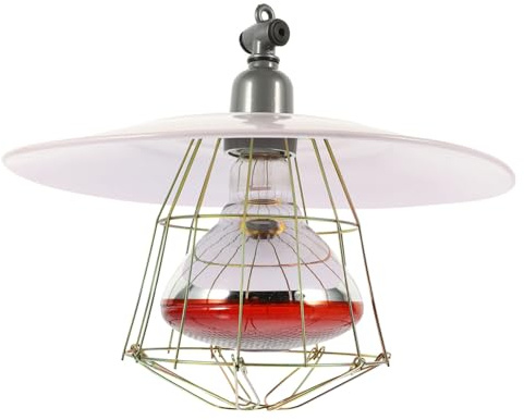 VICASKY Lampe Chauffante Pour Reptiles Et Bétail Protège-lampe En Métal Et Céramique, 250w, Structure En Filet De Sécurité, Chauffage Pour Cages D’élevage, Usage Professionnel Pour Animaux