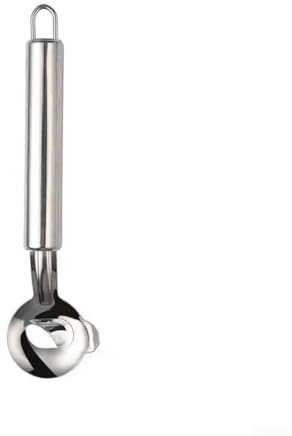Cucchiaio pelapatate multifunzione in acciaio inox, utensile da cucina con rimozione delle spine e manico antiscivolo, per verdure, frutta e pasta, argento (A)