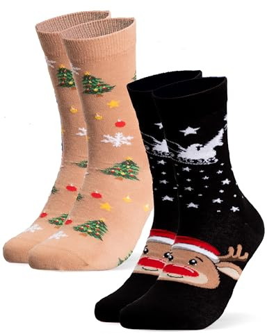 Occulto Jul Strumpor Män & Kvinnor 2 pack (modell: Santa)