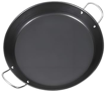 XILANSHMAO Padella in ghisa Antiaderente con Manici Doppi, Padella per Riso di Mare Non Rivestita, pentola Multifunzione, Ideale per casa, Ristorante, Campeggio e Cucina all'aperto. 50cm