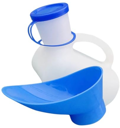 Urinalflasche mit Waage 1000ml Pe mit Deckel für Männer | 1, Auslaufsicher und Druckfest, ein Stück Gespritzt, Körpergerechte Form