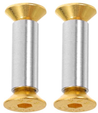 SOPOTUTU Remache de Latón Cabeza Redonda Dorado para Mango de Cuchillo Tornillo de Fijación Resistente para Herrajes de Cuchillos de Madera Accesorio DIY para Reparación y Fabricación de