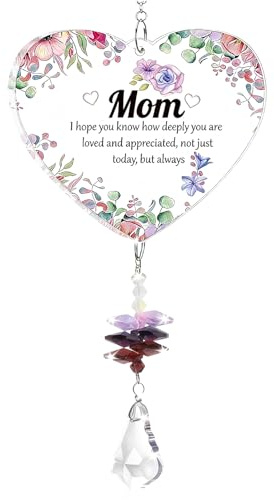 Gifts For Mum Crystal Suncatcher - Mum Birthday Gifts From Daughters & Sons, Mothers Day For Gifts, Presents For Mummy On Christmas, Valentine's Day, Mother's Day