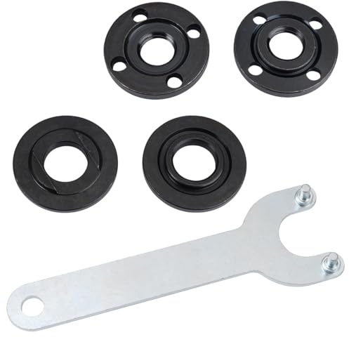 5 Pcs 125mm Angle Grinder Nut Angles Grinders Wrench Kit | Replacement Parts for Angle Grinder Flange Nut Set Inner Outer Flange Flange Disc Holder, Arbor Adapter for Angle Grinder
