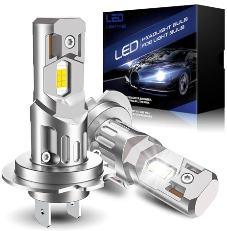 OVVOFPP H7 Led Headlight Bulb 30000 Lm 220W 6000K White Light | New Generation 2026,Replica,1:1 Halogen Headlights,Dual-Hole Cooling,Plug and Play,Suitable for Cars and Motorcycles