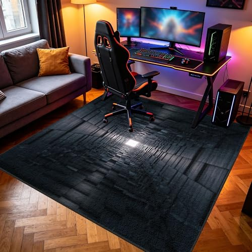 Gaming-matta för pojkar kort lugg, gamermatta, mjuka spelstolsmattor, tvättbar och halkfri, gamer, halkfri dörrmatta för pojkar ungdomsrum, spelrum 200 x 240 cm (78,74 x 94,49 tum)