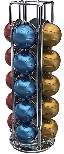 Tavola Swiss 50.VERTUO Porte-Capsule Rotatif, Acier 11,6 x 11,6 x 31,5 cm