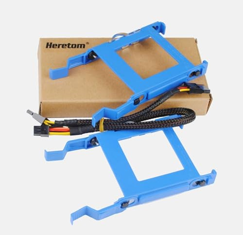 Heretom 2 Stück 2,5-Zoll X9FV3 HDD Halterung Festplattenrahmen HDD Tray Caddy für Dell Optiplex 3040 3046 5040 7040 MT Vostro Inspiron 3650 3655 mit 1 GP2JM-Kabel Cable