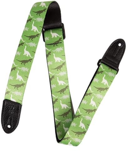 Levy's Leathers MPJR-003 Gitarrengurt für Kinder, 3,8 cm, mit Tri-Glide-Anpassung, Dinosaurier-Camo