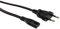 VALUE Netzkabel Euro-Flachstecker auf C7, 2polig, schwarz, 1 m