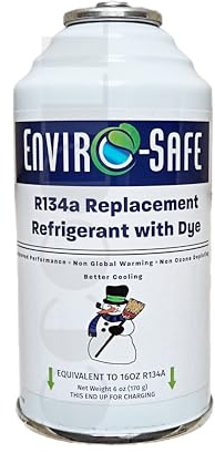 Kältemittel R134a Kühlmittel Klimamittel Ersatz Gas für R134a Auto A/C Klimaanlage Refill Dose Replacement Refrigerant with Dye - 6 oz
