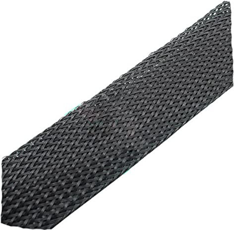 CTLH20 1/5/10/50/100M Guaina Intrecciata Isolata Nera 4/6/8/10/12/14/20/25mm Manicotto di Protezione Passacavo Stretto in Pet Filo-60MM,50 Metri