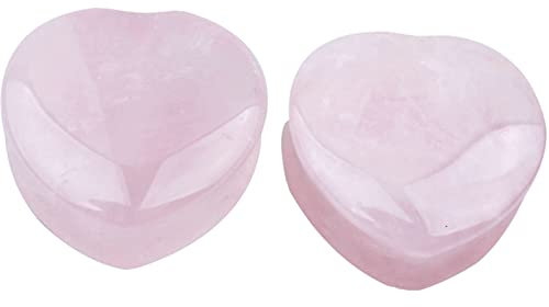 Gualiy 2 STK Tunnel 12mm Stein, Herren Plug Ohr Rosa Herz Ohr Flesh Tunnel