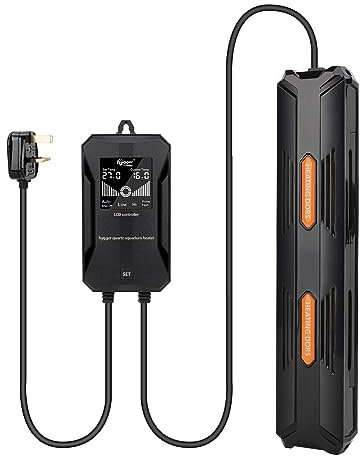 hygger Aquarium Heater, 500W Fish Tank Heater with Intelligent LCD Digital Display Thermostat Controller, for 250-343L Freshwater Saltwater Tank