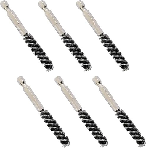 6 x Edelstahl 6,35 mm Golfschlägerkopf Hosel Bürste Reinigungsbürsten Werkzeuge Zubehör 9 mm